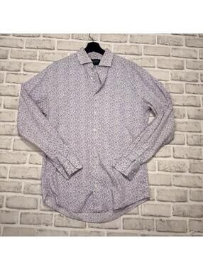 Nordstrom Men's Shop Floral Pattern Button Down Shirt Trim Fit 15 1/2‎ 34-35